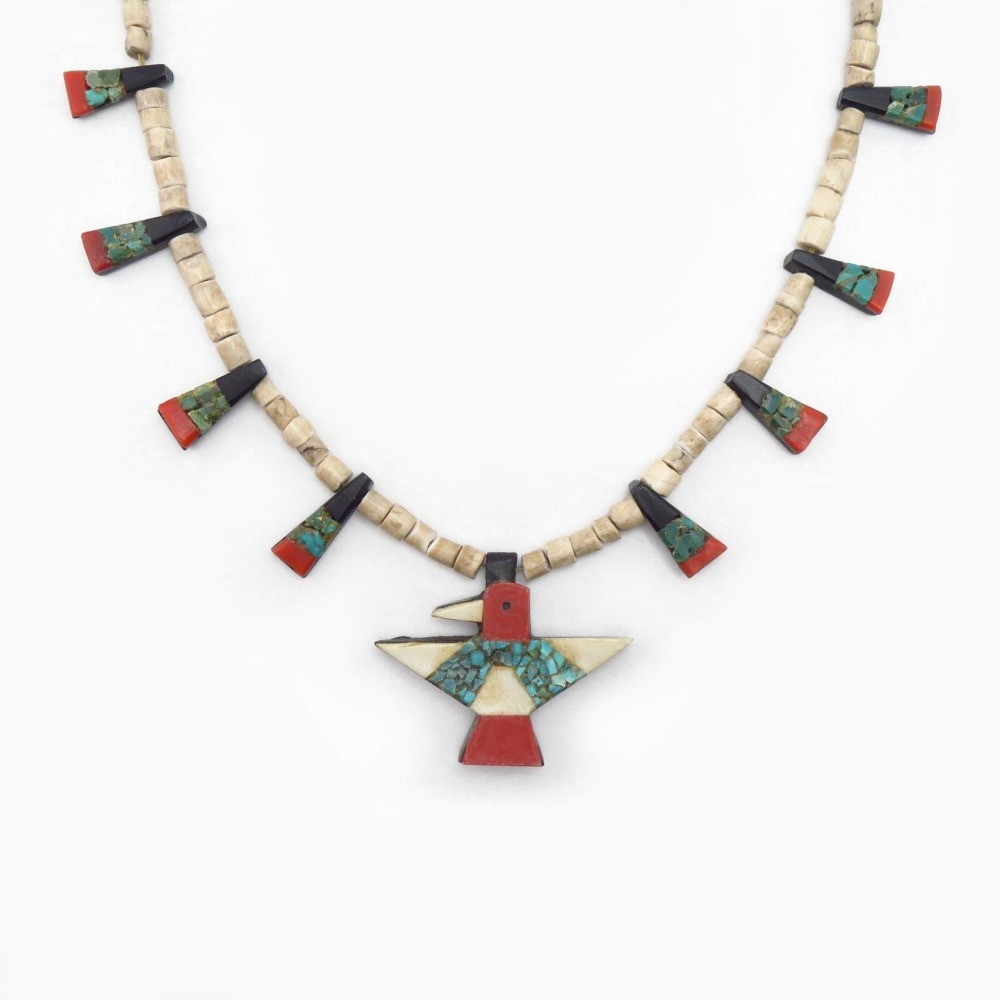 Atq Kewa Small Batterybird Depression Era Necklace c.1930~