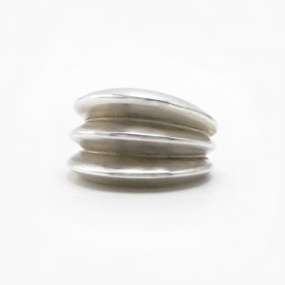 【Tom Bahe】Old Navajo Carinated Silver Shank Ring c.1990~
