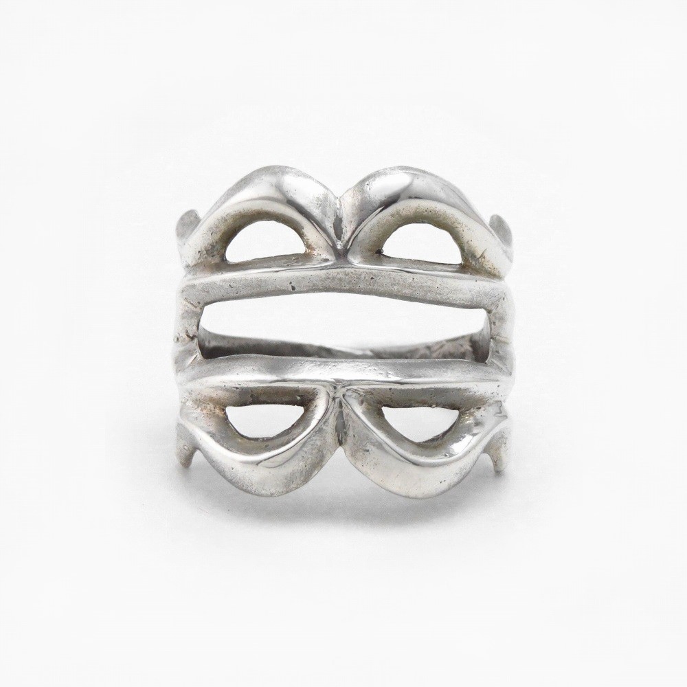 Vintage Navajo Sand Casted Men's Ring in Silver c.1960~